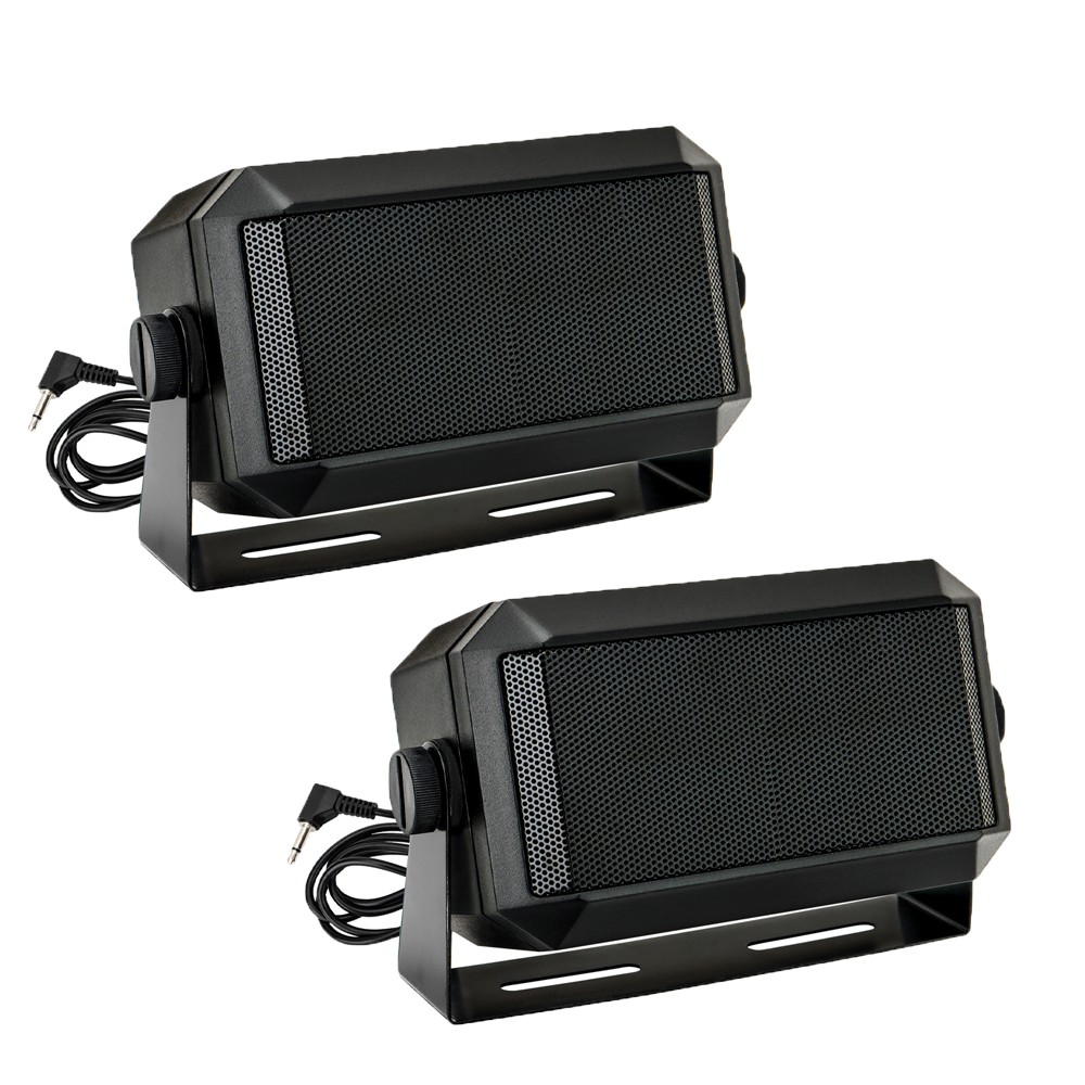 2X 3.5mm Jack External Speaker For Kenwood/Motorola/ICOM/Yaesu CB Radio Scanner