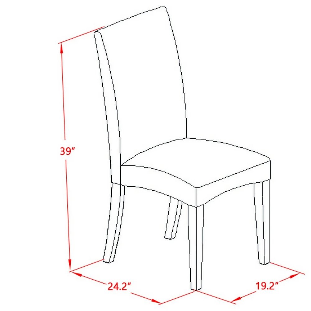 5 Piece Dining Room Furniture Set Includes a Rectangle Dining Table and 4...