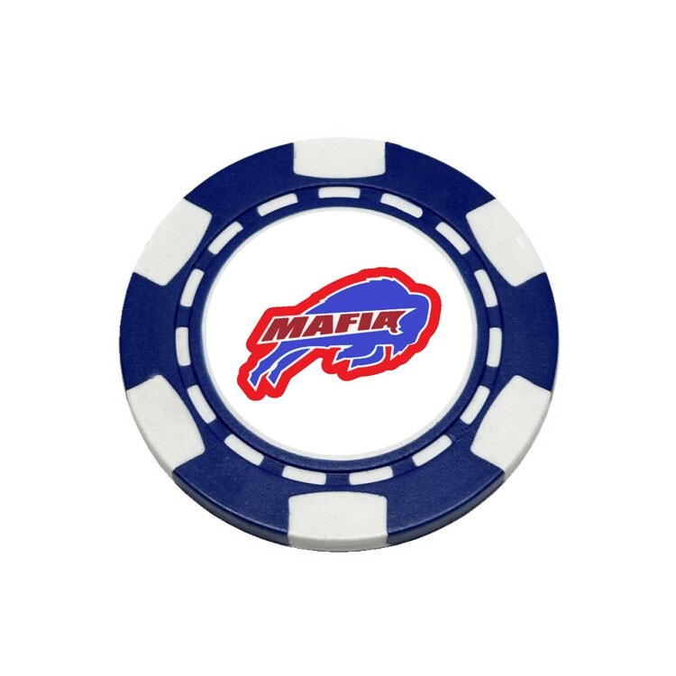 Buffalo Football Bills Mafia Poker Chip Golf Ball Marker Card Guard