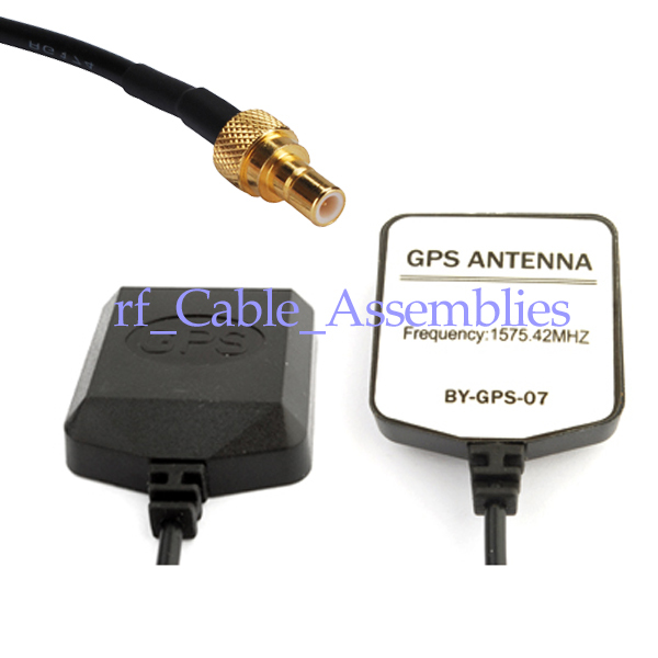 MINI GPS Antenna Aerial SMB female (male pin) 3m cable for BMW MK1,MK2 Mercedes