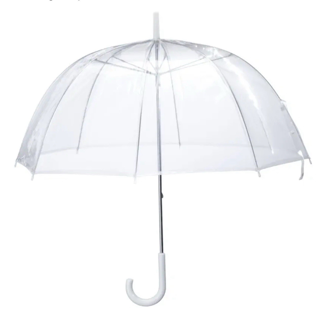 46" Large Transparent Clear Auto Handle Umbrella Dome See Through Wedding Party