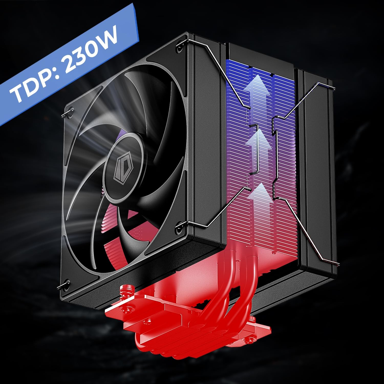 ID-COOLING FROZN A410 DK CPU Cooler, All-Black Layout Single