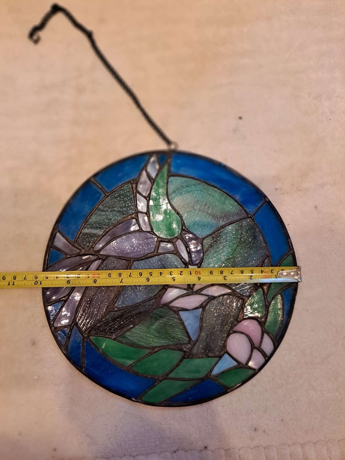 Vintage Suncatcher Hummingbird 10"
