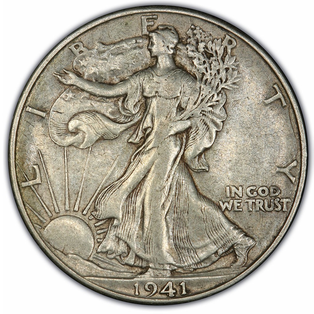 1940 - 1947 WALKING LIBERTY HALF DOLLARS - VF/EF-PERFECT FOR STACKING!