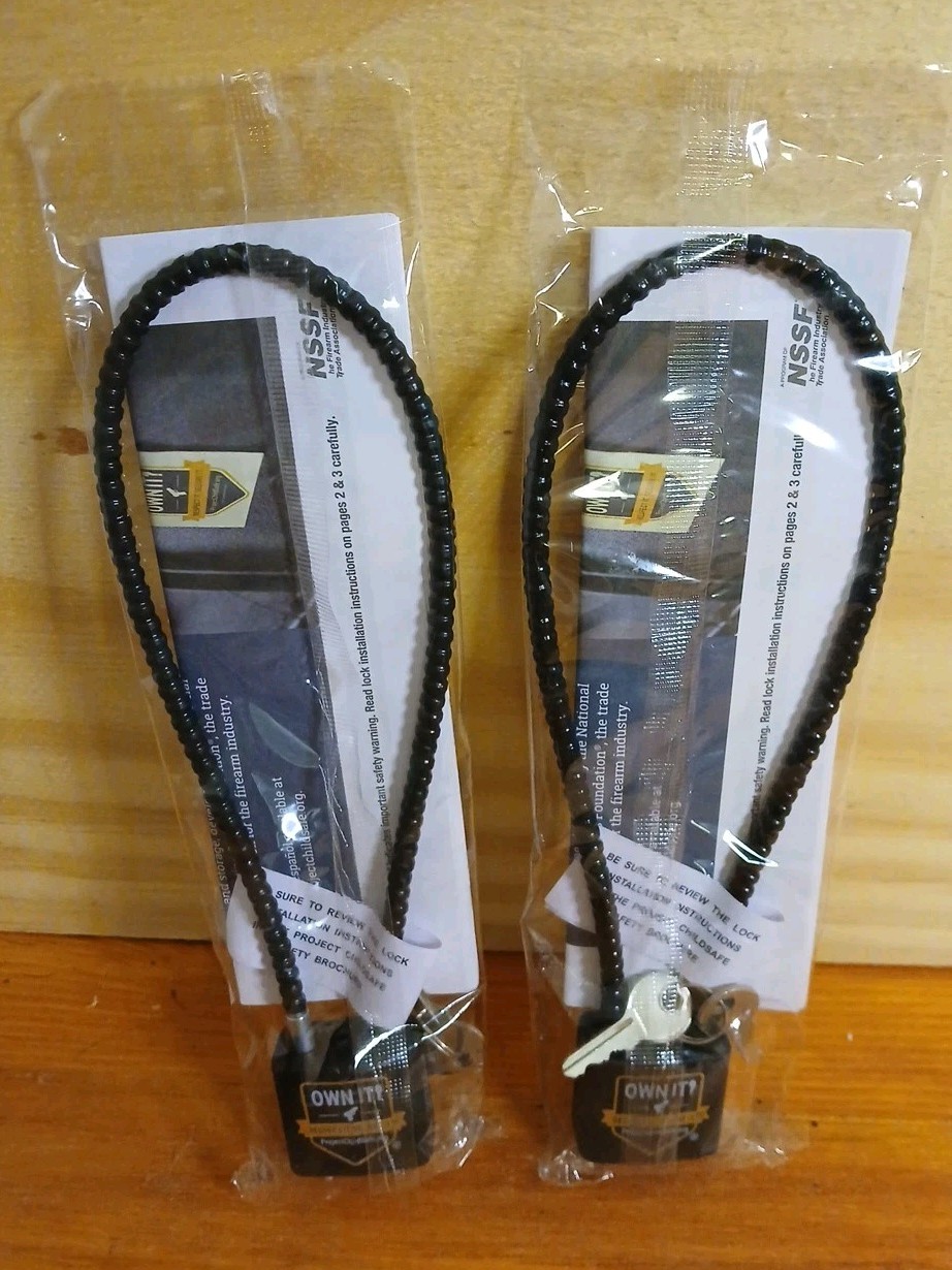 Gun Lock 2 Keys Own It Respect It Secure It Project Child Safe New Unopened 2x