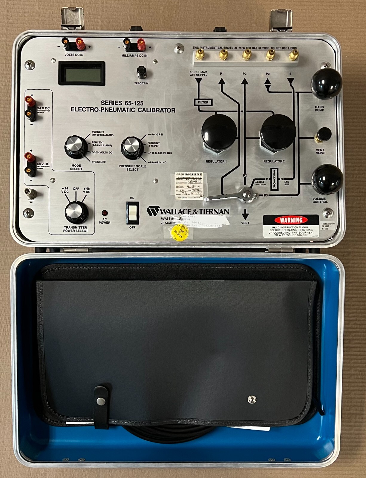 WALLACE & TIERNAN 65-125 ELECTRIC-PNEUMATIC CALIBRATOR  -PARTS ONLY - NO RETURNS