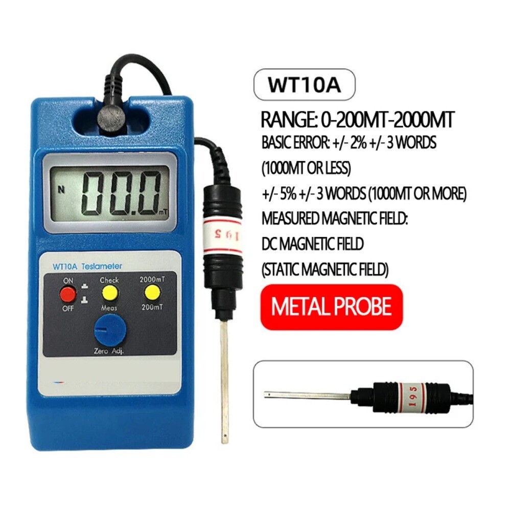 Gaussmeter Tesla Meter Wt10a The Fluxmeter Surface Magnetic Field Tester