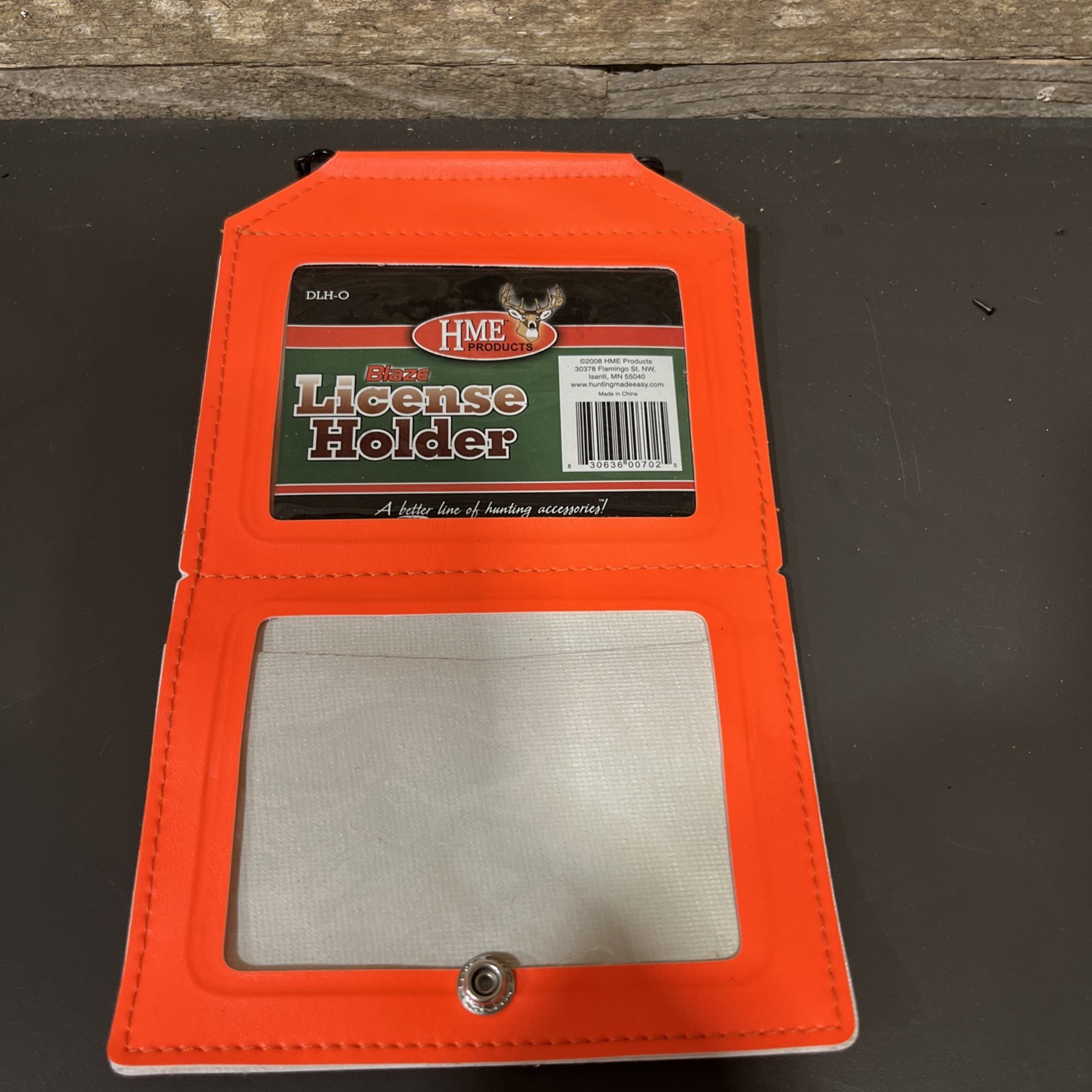 Hunting Fishing License HME Holder Dual Slot Hunter Orange