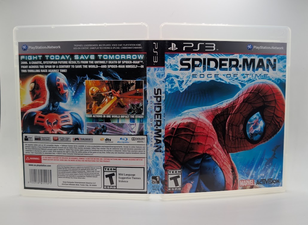 Spider-Man Edge of Time Spiderman - PS3 Empty Replacement Case  (No Game)