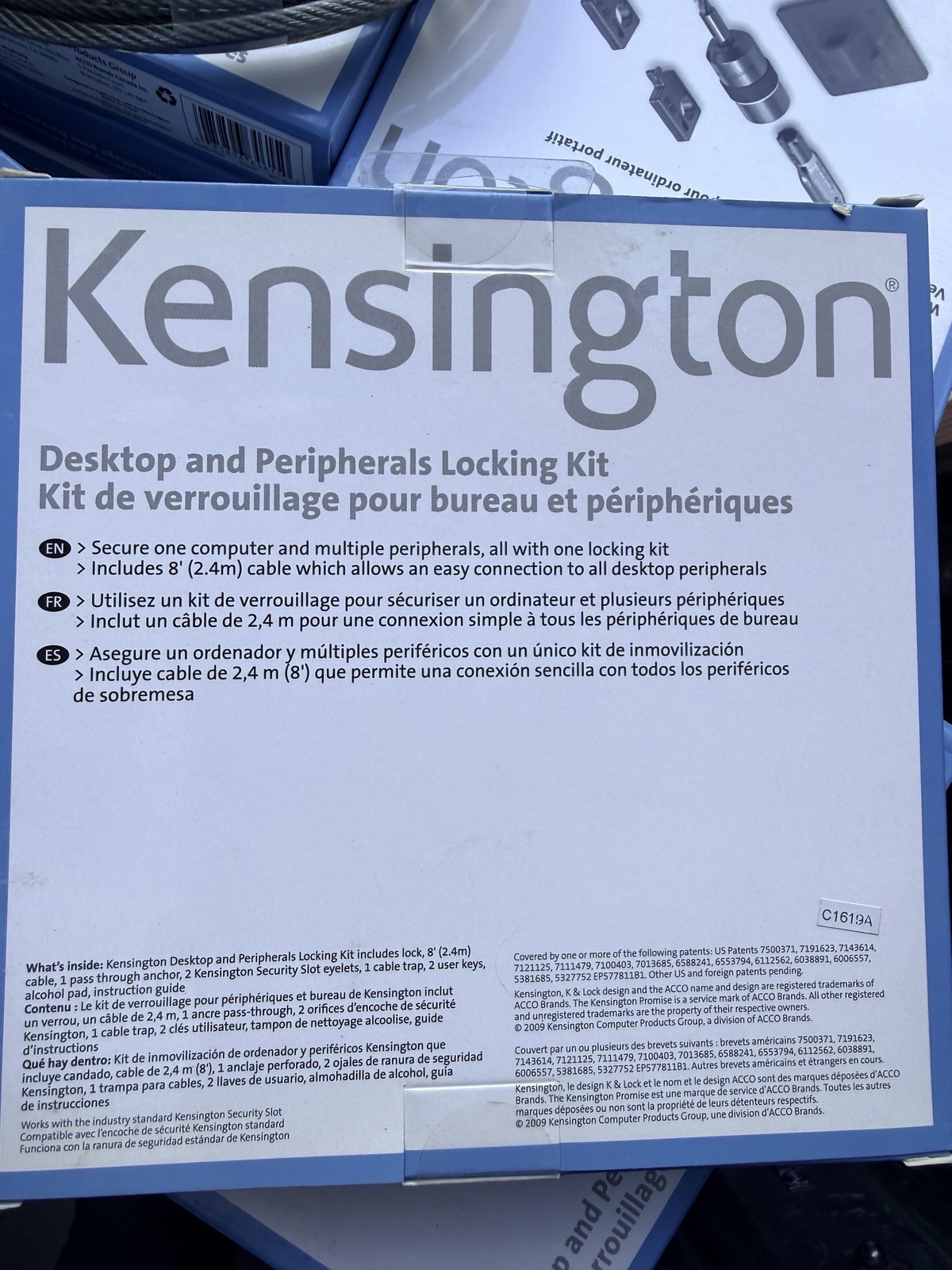 20 X Kensington K64615US Desktop Computer and Peripherals Locking Kit New !!