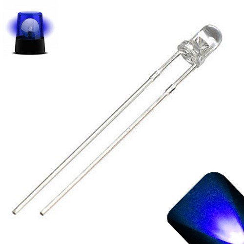 10 x LED 3mm Blue Slow Flashing Blinking Strobe Ultra Bright LEDs 1Hz Plane RC