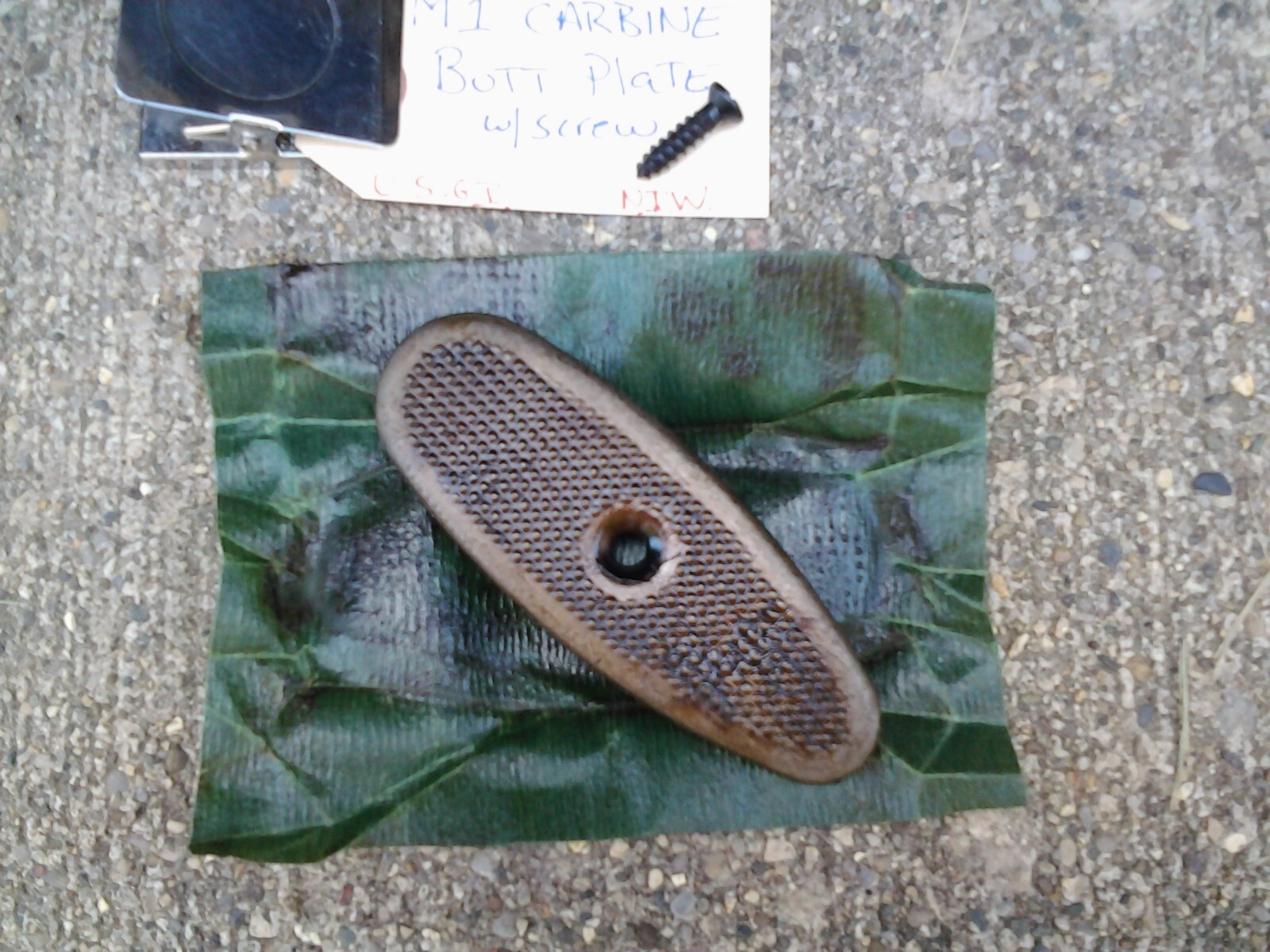 M1 Carbine Butt Plate with screw Original USGI NOS NIW