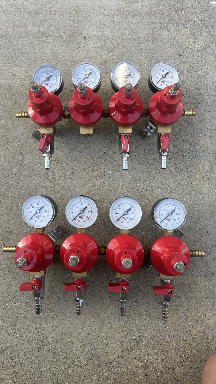 Micro Matic Single Gauge Regulator Red Draft Beer