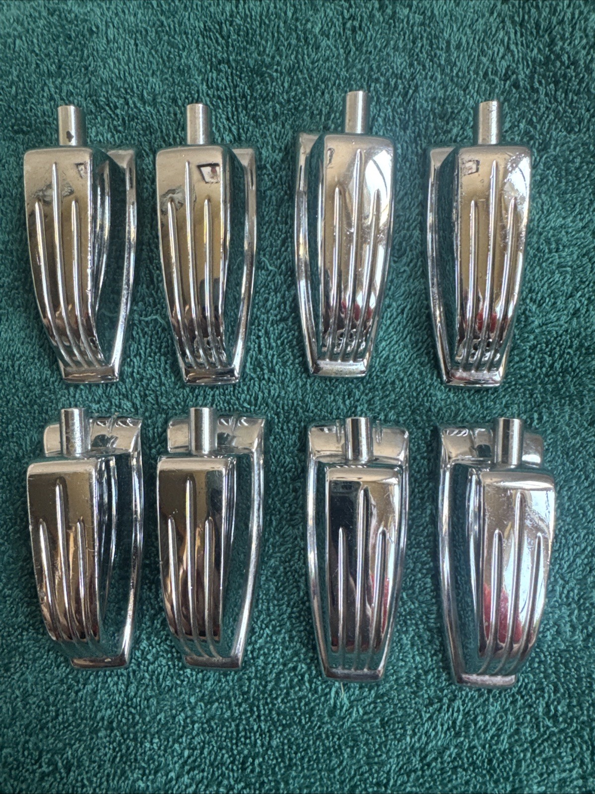 Lot of 8 Vintage 70s 80s Ludwig Large Classic Bass Drum or Tom Lugs - Chrome L#1