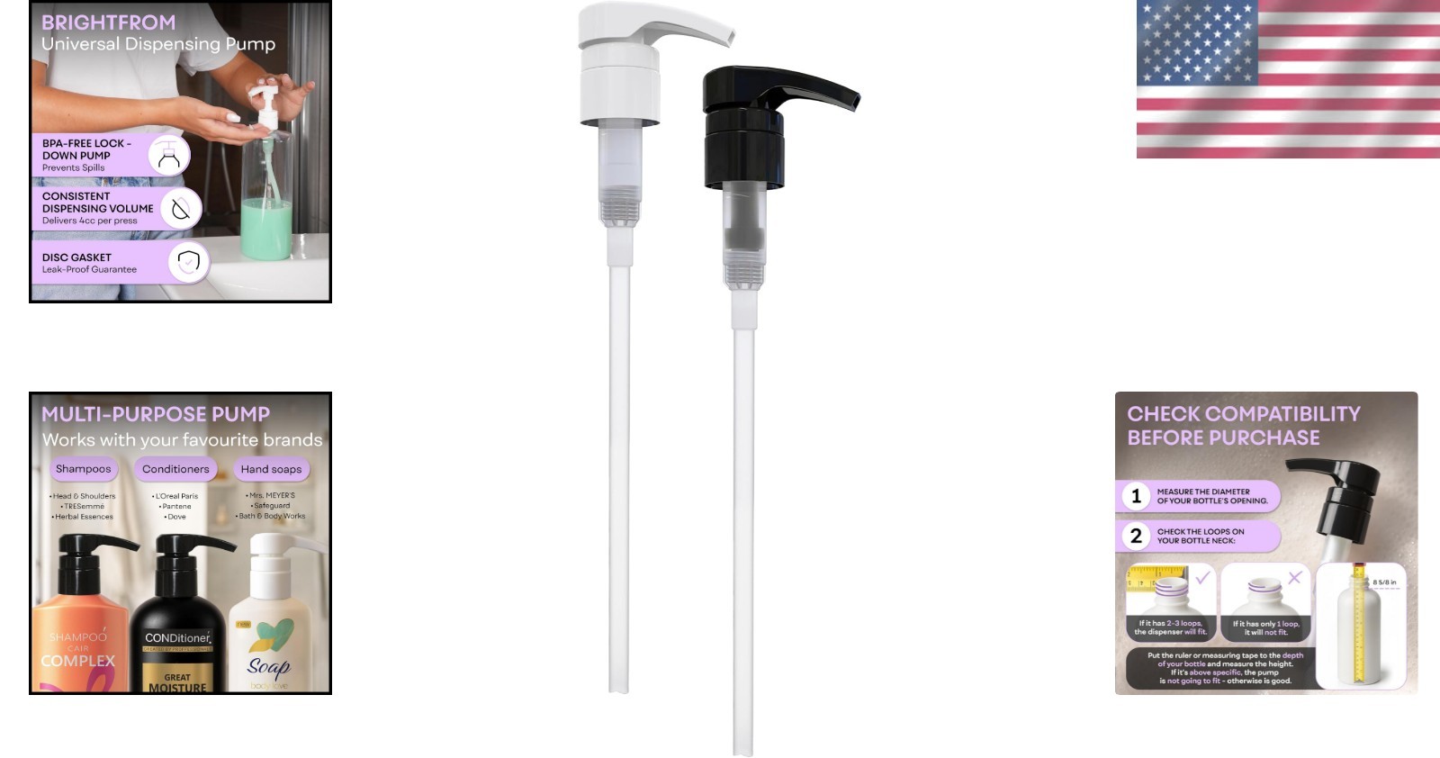 Customizable Length Lotion Pump - Perfect for Shampoo & Conditioner Bottles