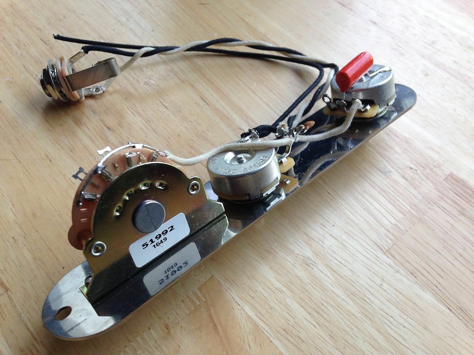 Fender Telecaster Wiring 250k CTS Pots .022 Orange Drop Treble Bleed Plate/Knobs