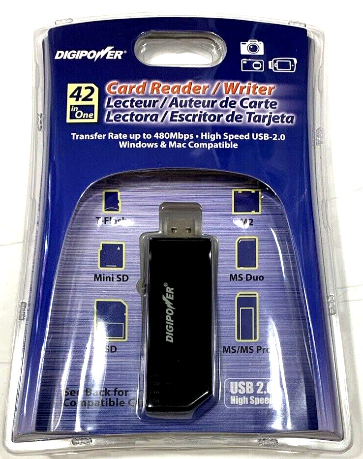 DIGIPOWER Card Reader / Writer 42 in One Model # DP-CR925 USB 2.0 Windows / Mac