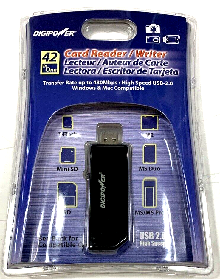 DIGIPOWER Card Reader / Writer 42 in One Model # DP-CR925 USB 2.0 Windows / Mac
