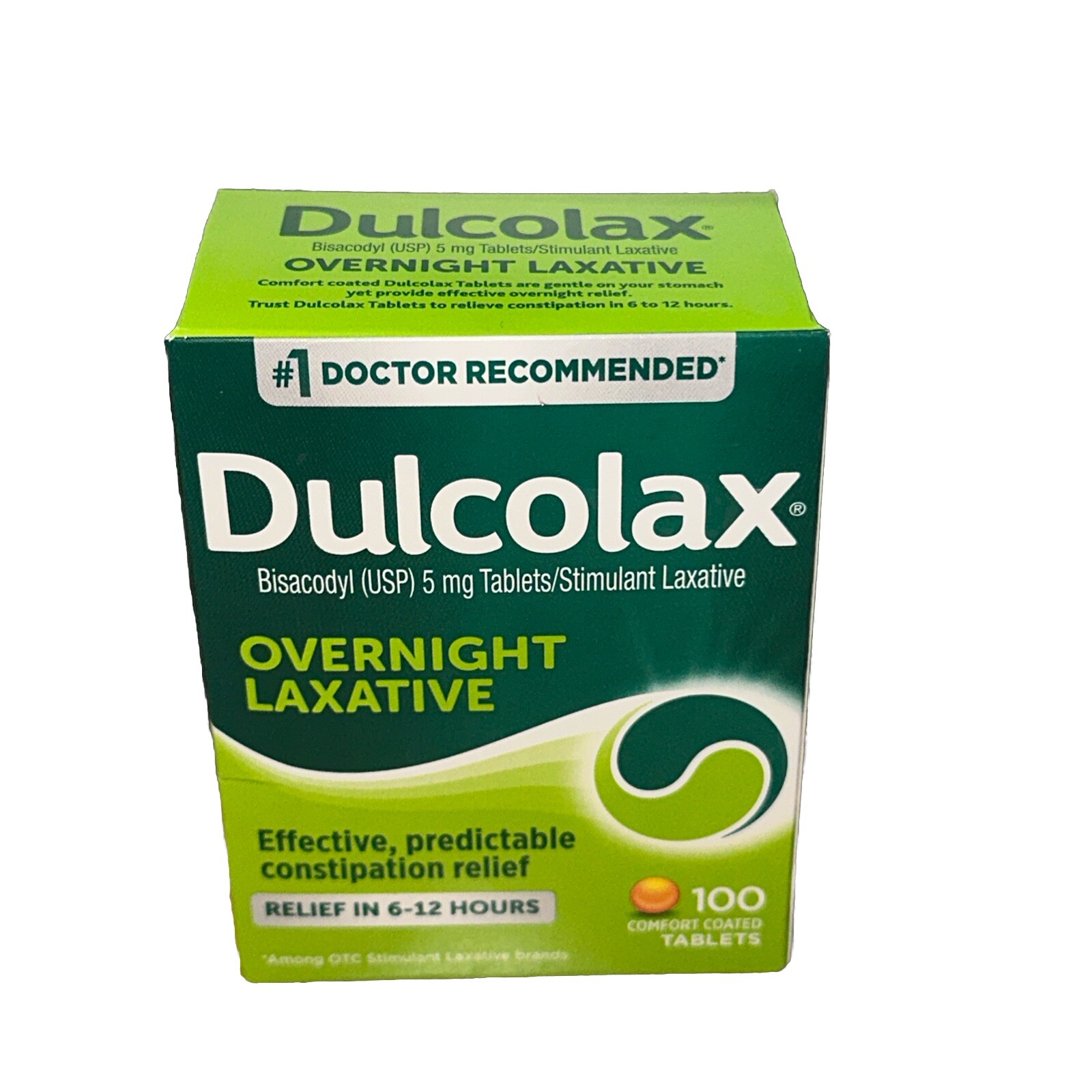 Dulcolax Laxative Tablets Reliable Overnight Relief 100 Ct Exp 2027
