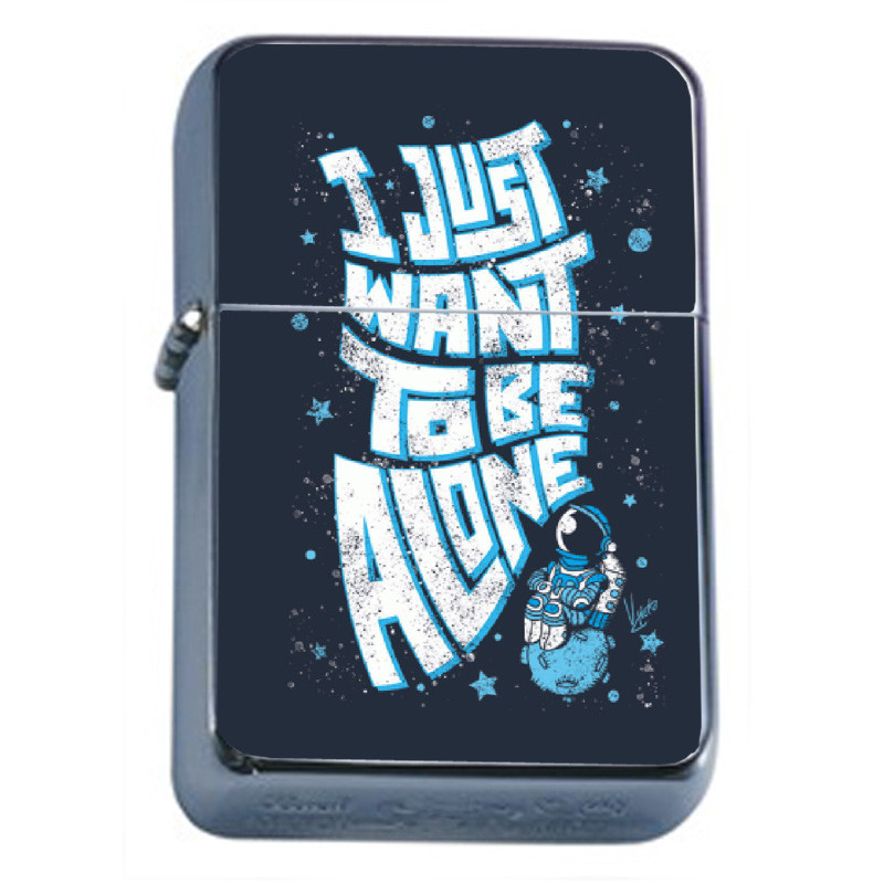 I Want To Be Alone Rs1 Flip Top Oil Lighter