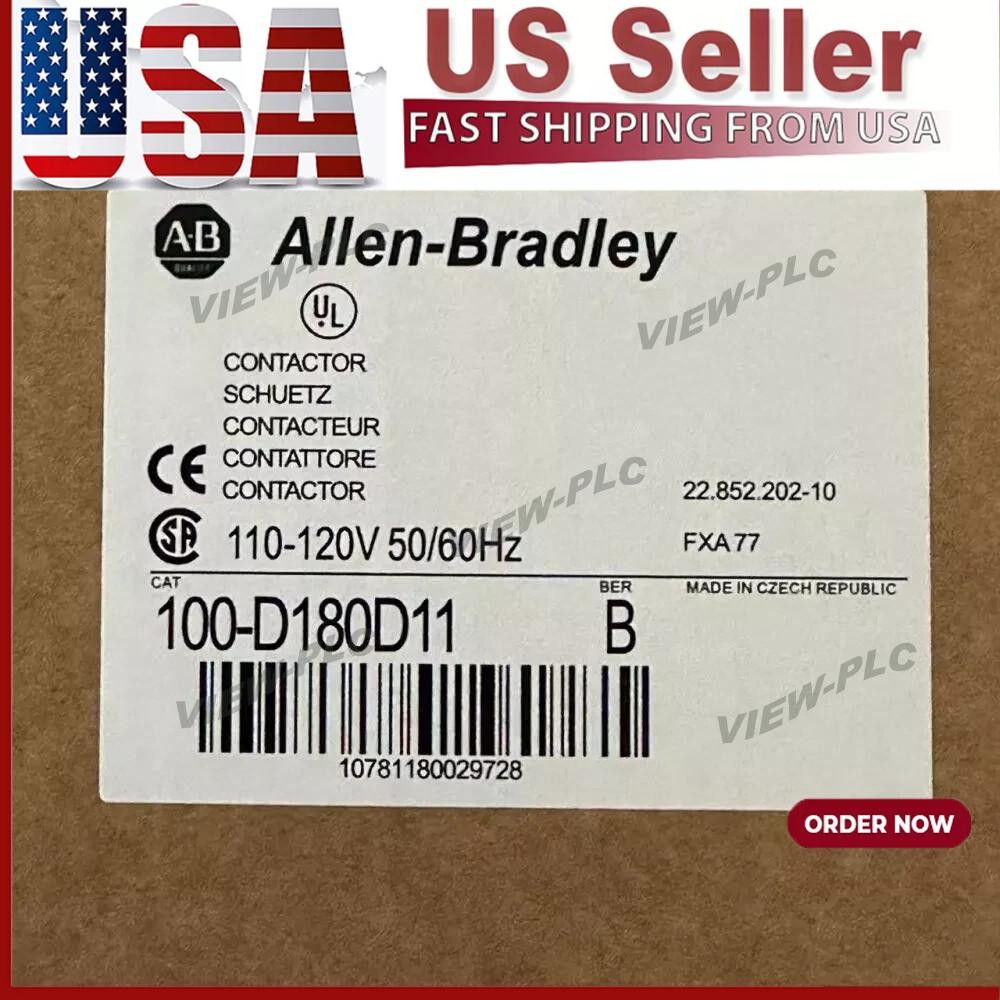 Allen-Bradley 100-D180D11 Contactor AB 100D180D11 NEW Factory Sealed US Free Tax