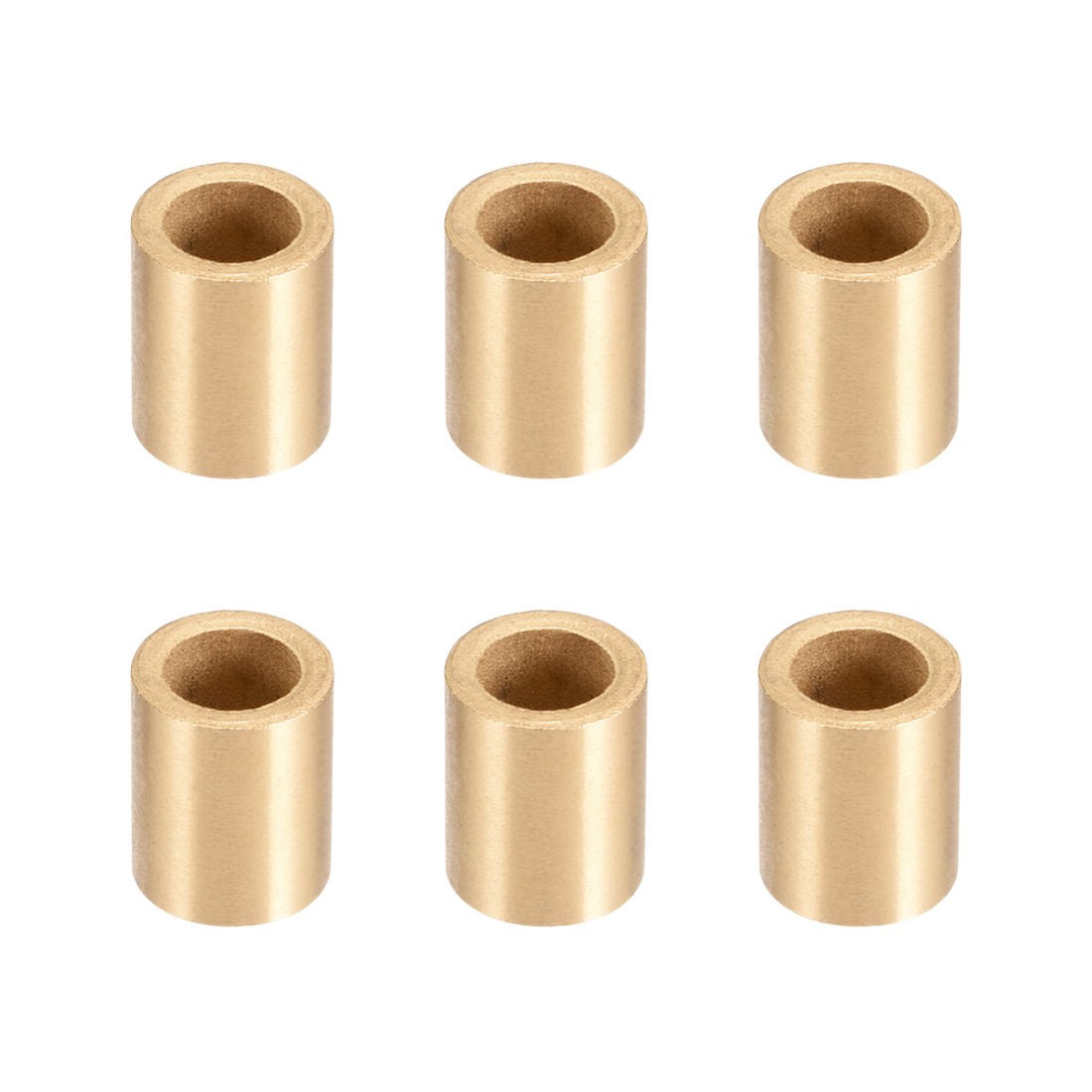 6 x Self-Lubricating Bearing Sleeve 8mm x 12mm x 15mm Sintered Bronze Bushings