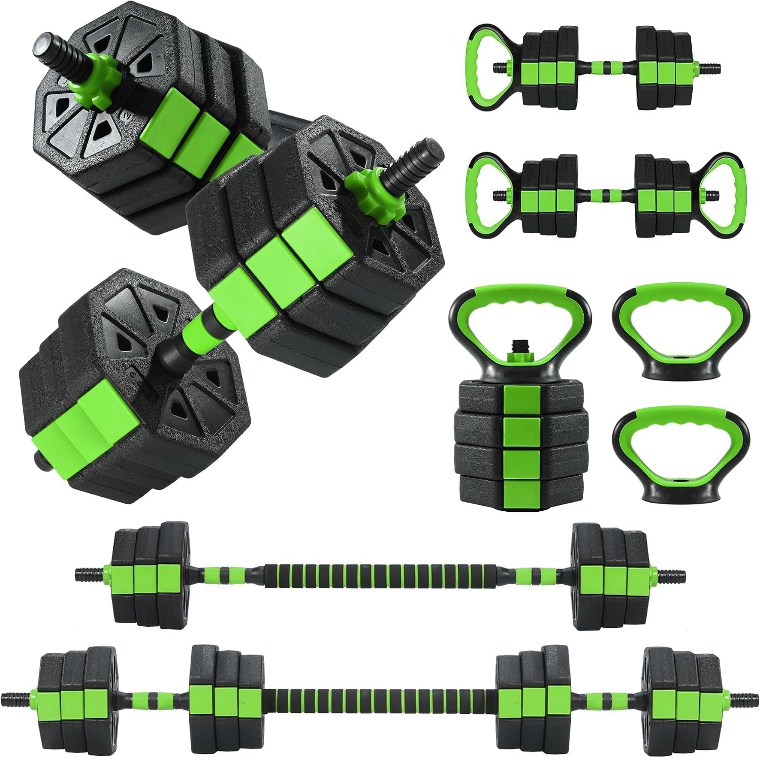 Adjustable Dumbbells,88Lbs Free Weight Set with Connector, 4 In1 Weight Dumbbell