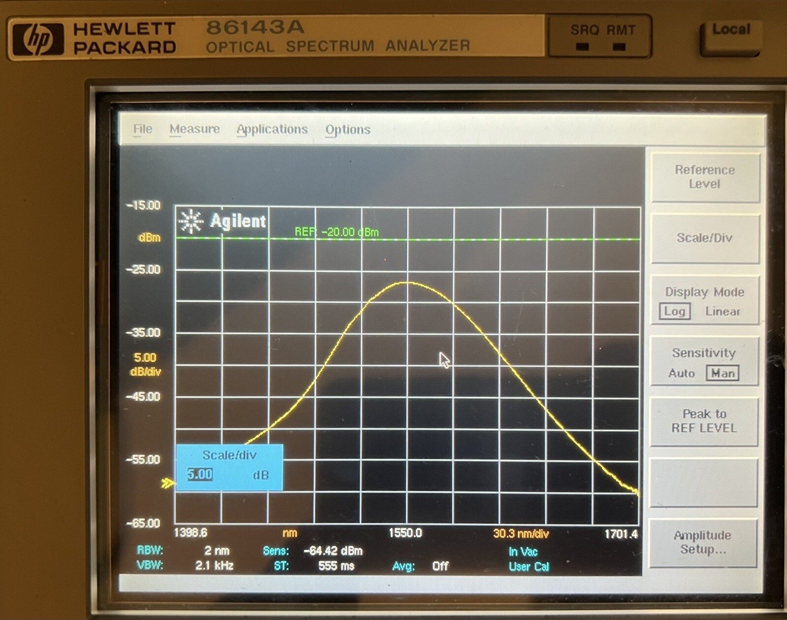 Agilent 86143A -006 US38380210 Optical Spectrum Analyzer (OSA)