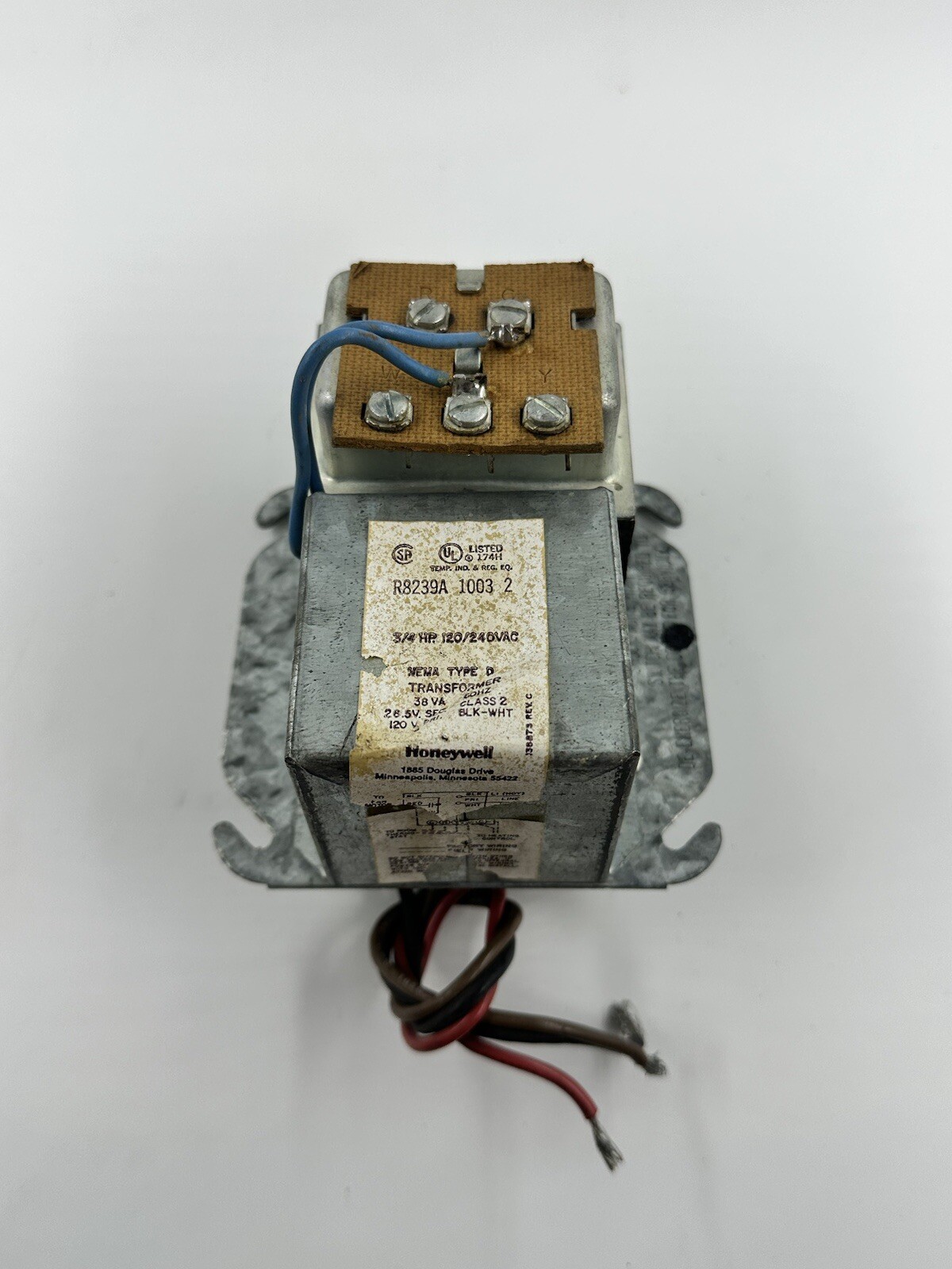 Honeywell R8239A 1003 Fan Center Relay + Transformer #16R