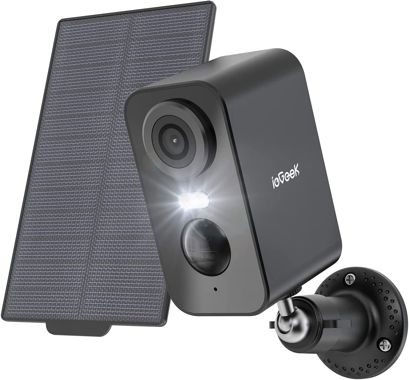 2PCS ieGeek Wireless Outdoor Solar Security Camera WiFi Home Battery CCTV System