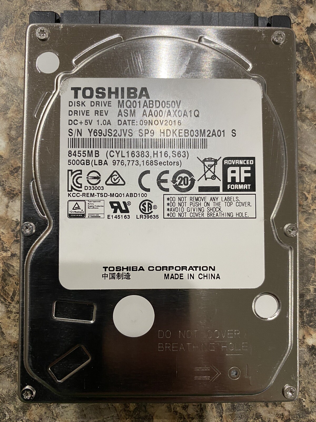 XBOX ONE X INTERNAL TOSHIBA HARD DRIVE 500GB REPLACEMENT SATA Storage Disk
