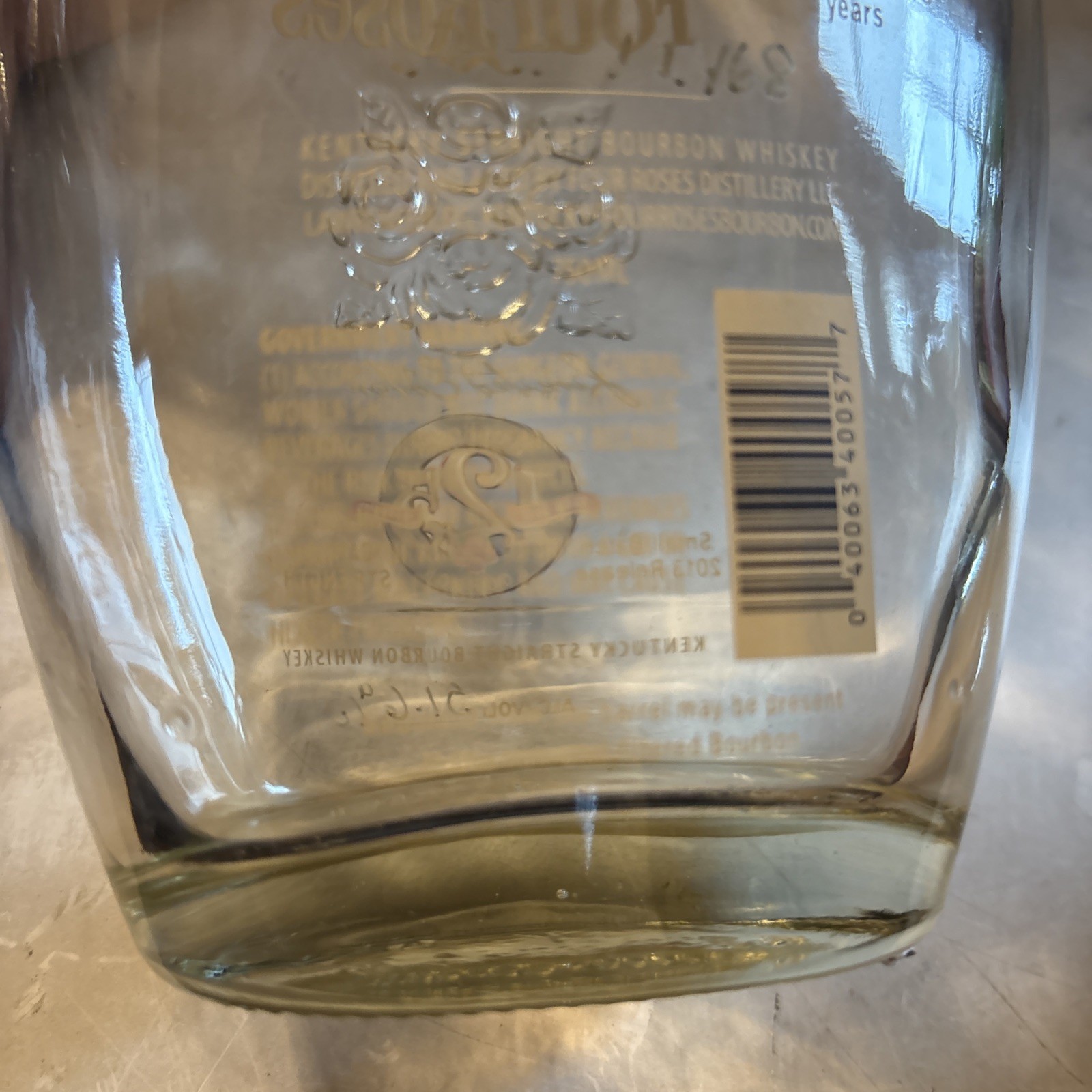 Four Roses 125th Anniversary Empty Bottle 2013 Limited Edition Small Batch