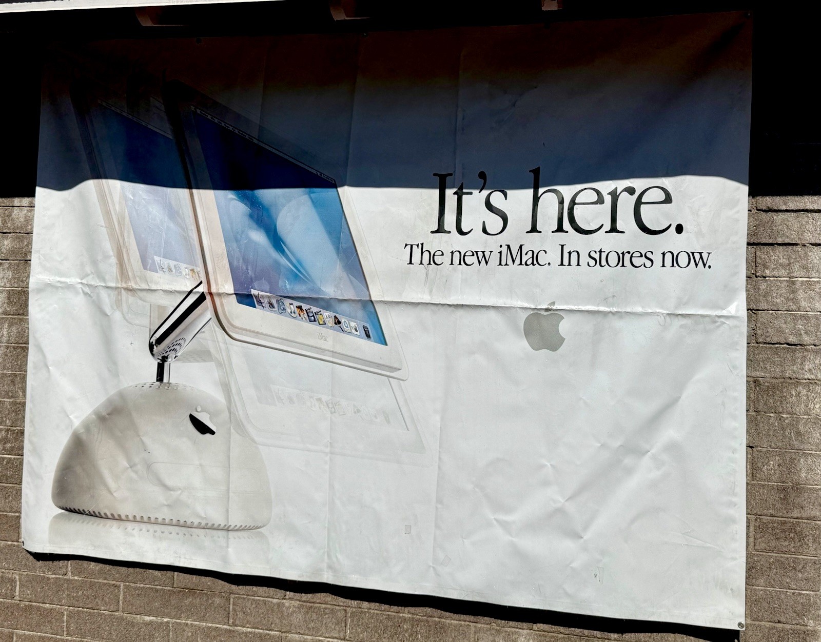 Vintage Apple iMac G4 Marketing Banner 6’x8’ (The New iMac In Stores Now)