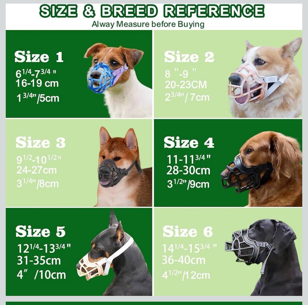 Dog Muzzle Basket Anti Biting-Lightweight Allows Drinking-Snout Size 14-15”