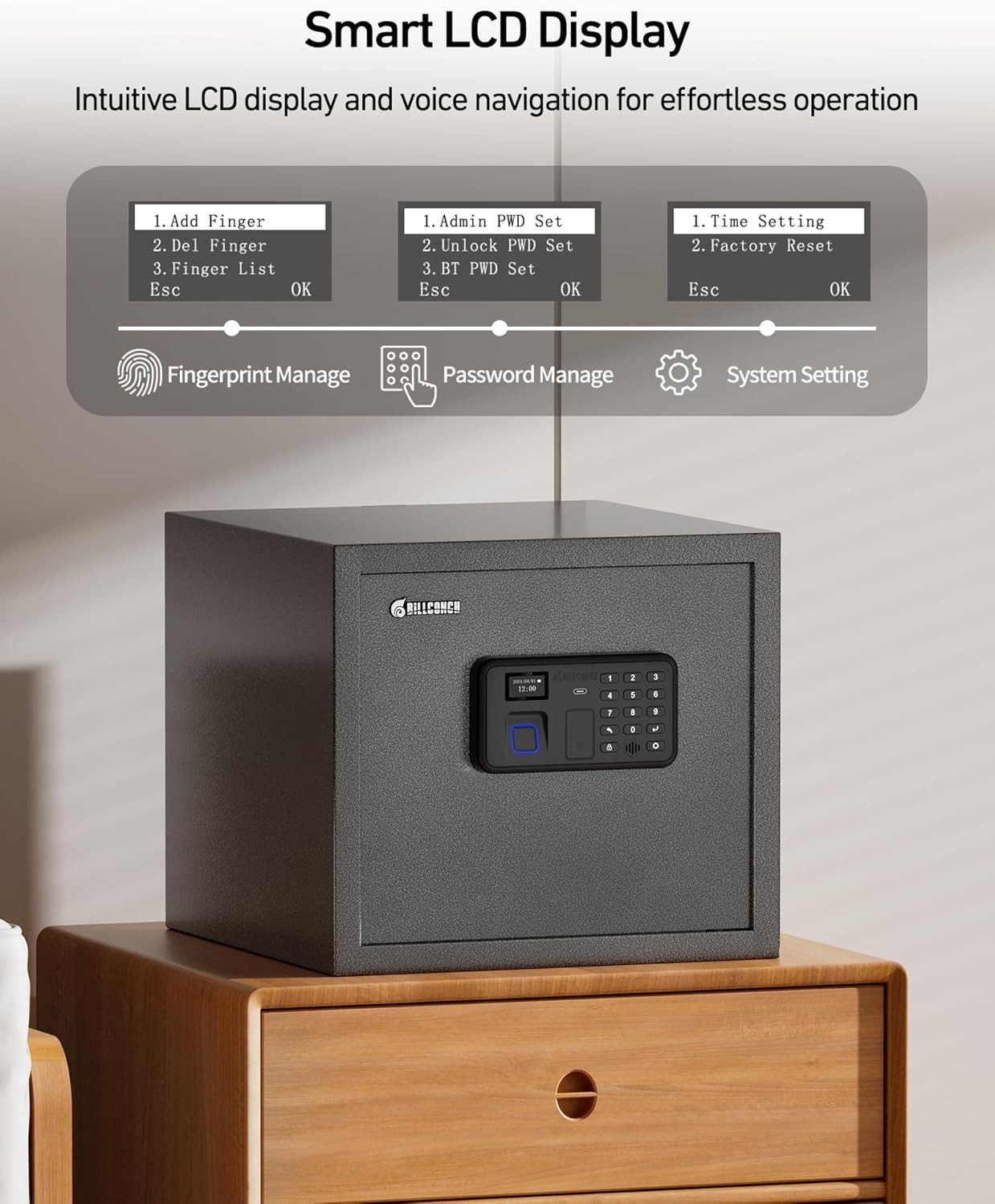 Secure Handgun Safe with Multiple Unlock Options
