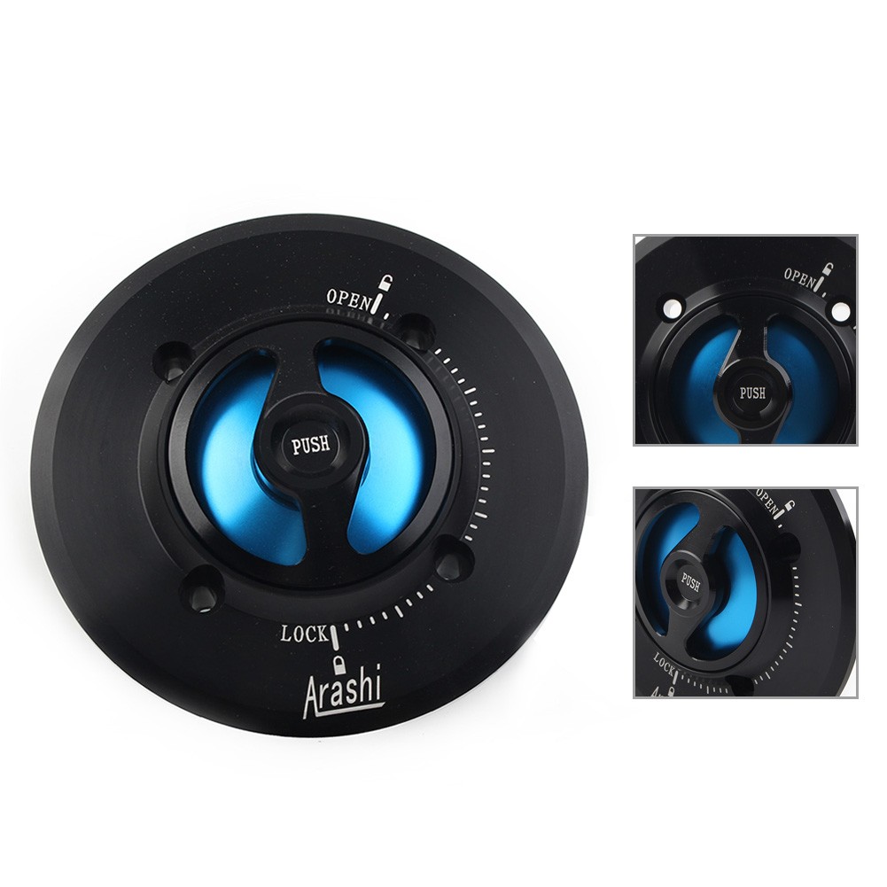 Blue Keyless Fuel Gas Tank Cover Cap for APRILIA RSV1000 RSV4 APRC R Tuono V4R