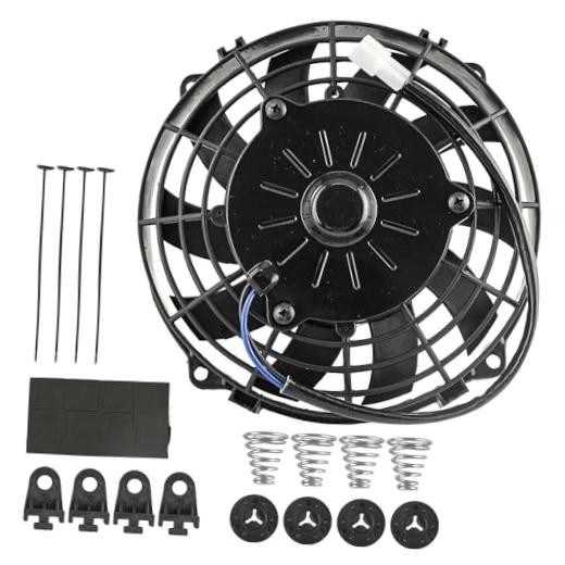7'' Cooling Fan 12V 80W Push Pull Electric Radiator Fan with Mount Kit, 7 inch