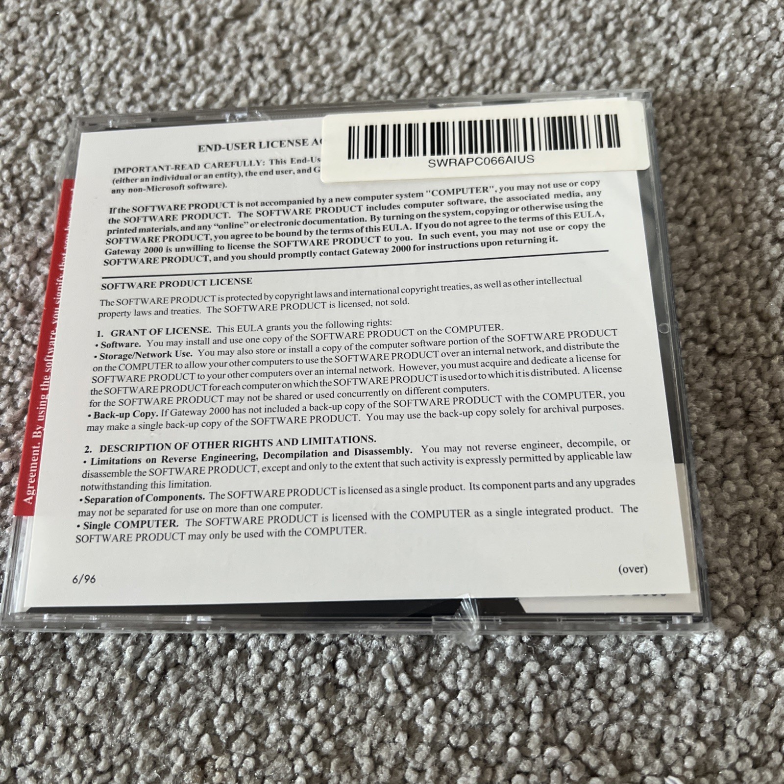 Gateway Start Pack Version 1.7 System CD 2000 Computer Software Drivers gateway