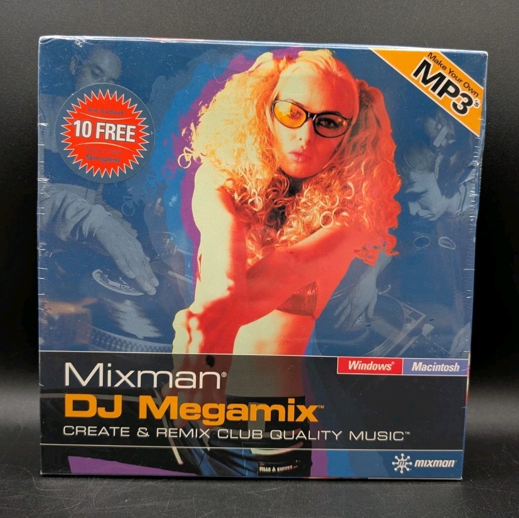 Mixman DJ Megamix Software (CD-ROM, 2000) for Windows PC & Mac OS Brand New! S1