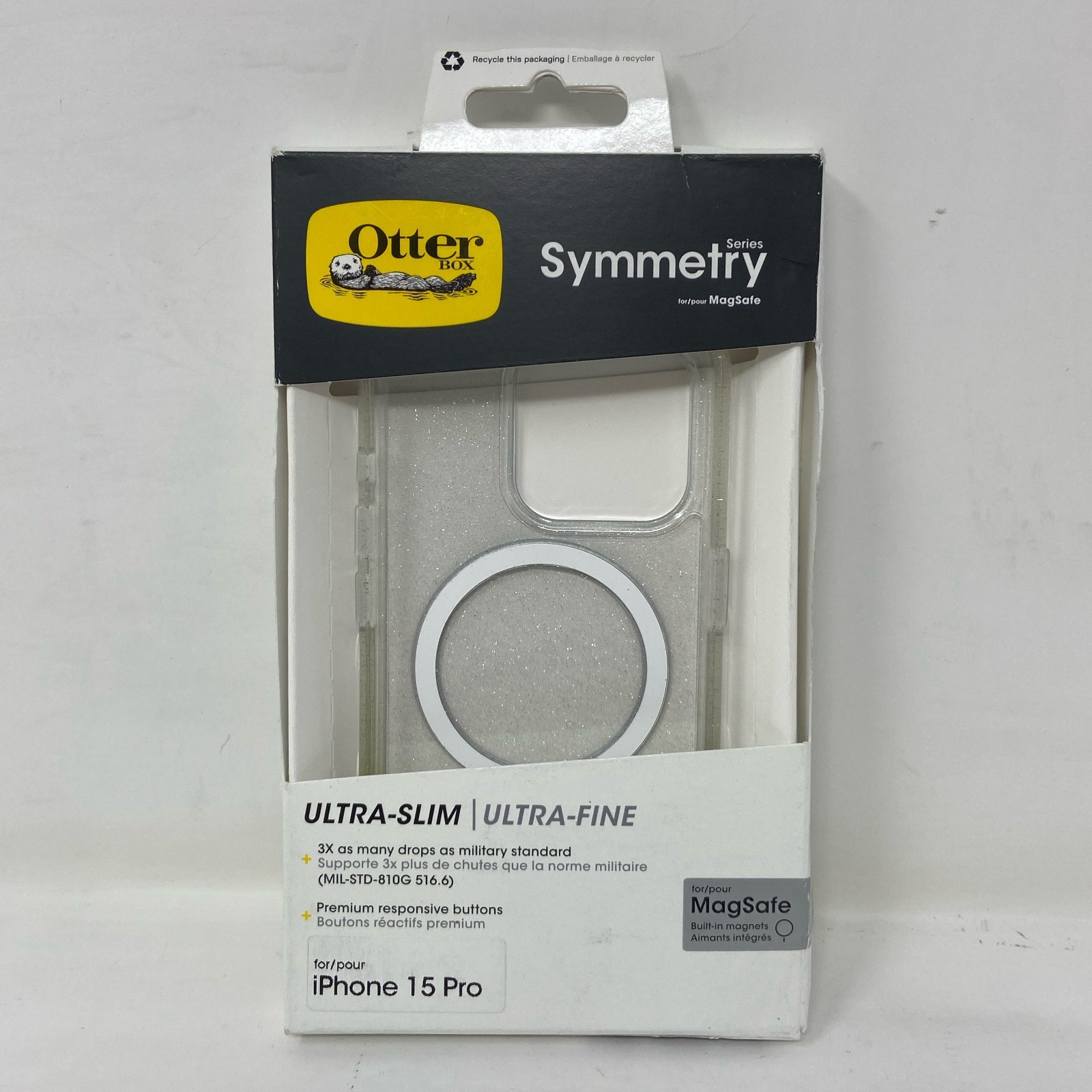 OtterBox Symmetry Clear MagSafe Case iPhone 15 Pro - Stardust (6.1")