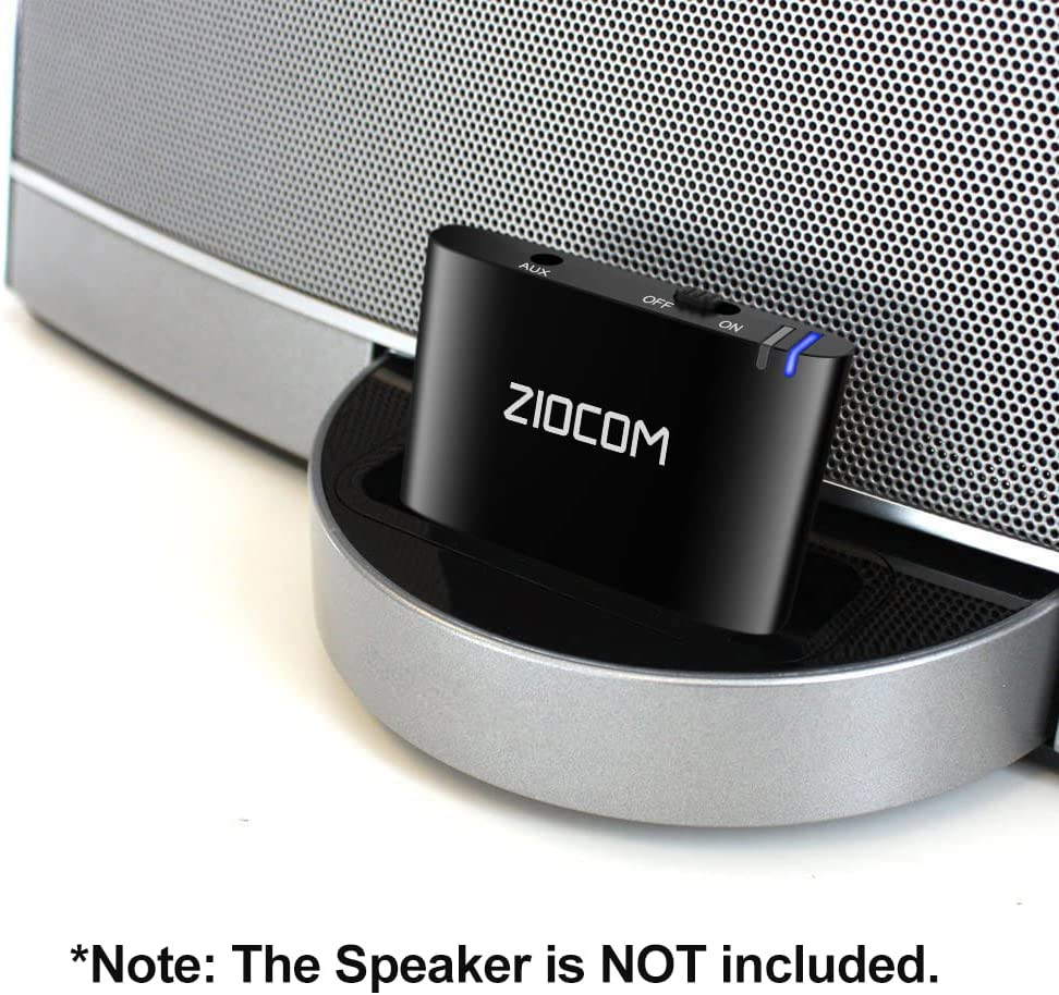 ZIOCOM 30 Pin Bluetooth Adapter Receiver for Bose Ipod Iphone Sounddock
