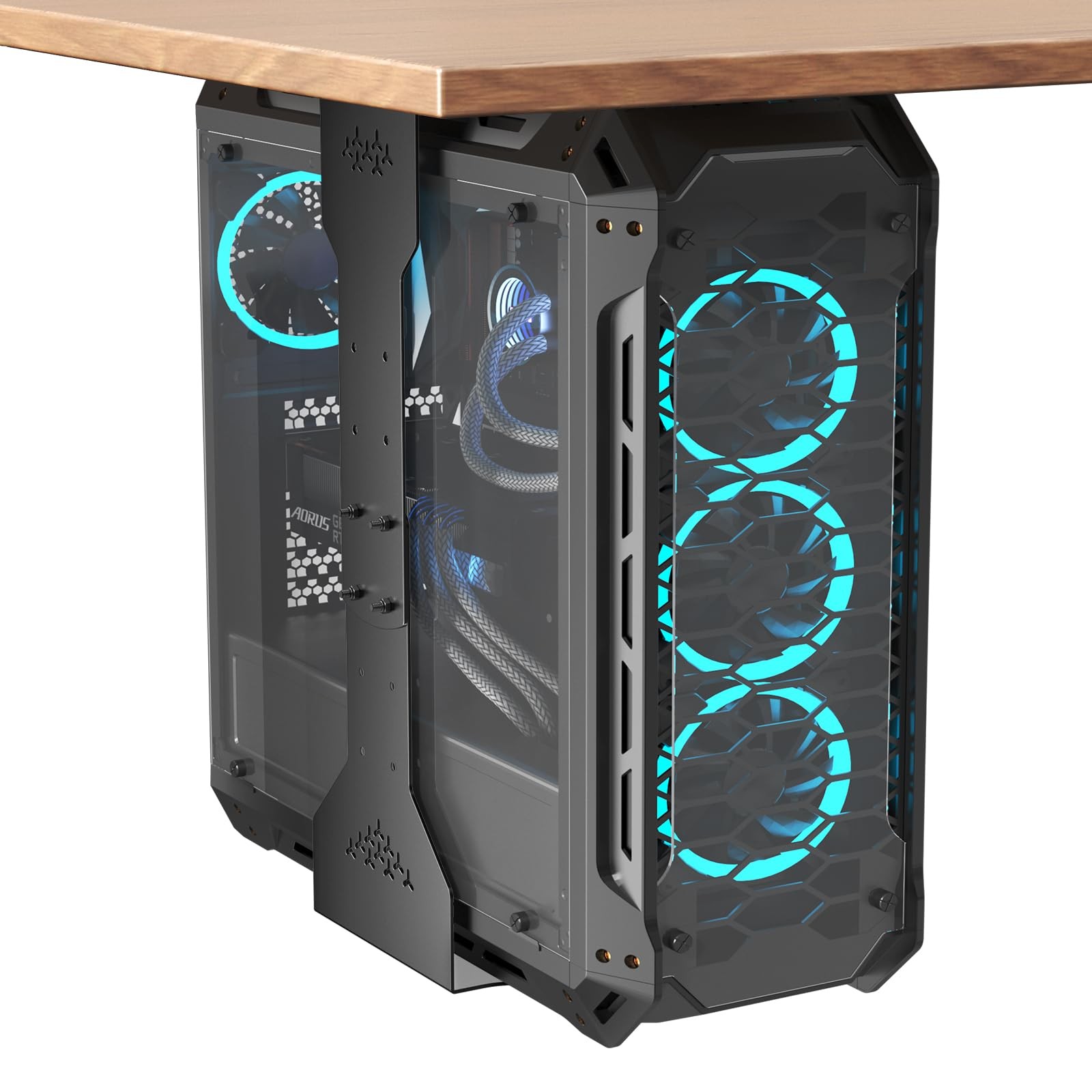 Under Desk PC Mount, 7.9-13.4’’ Width Adjustable Computer Tower Stand, up to ...