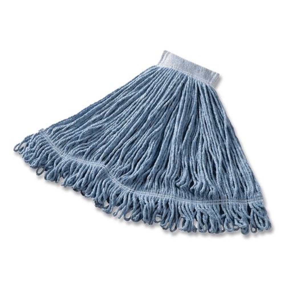 Rubbermaid Commercial D253BLU Cotton/Synthetic Blend Mop Head - L, BL (6/CT) New