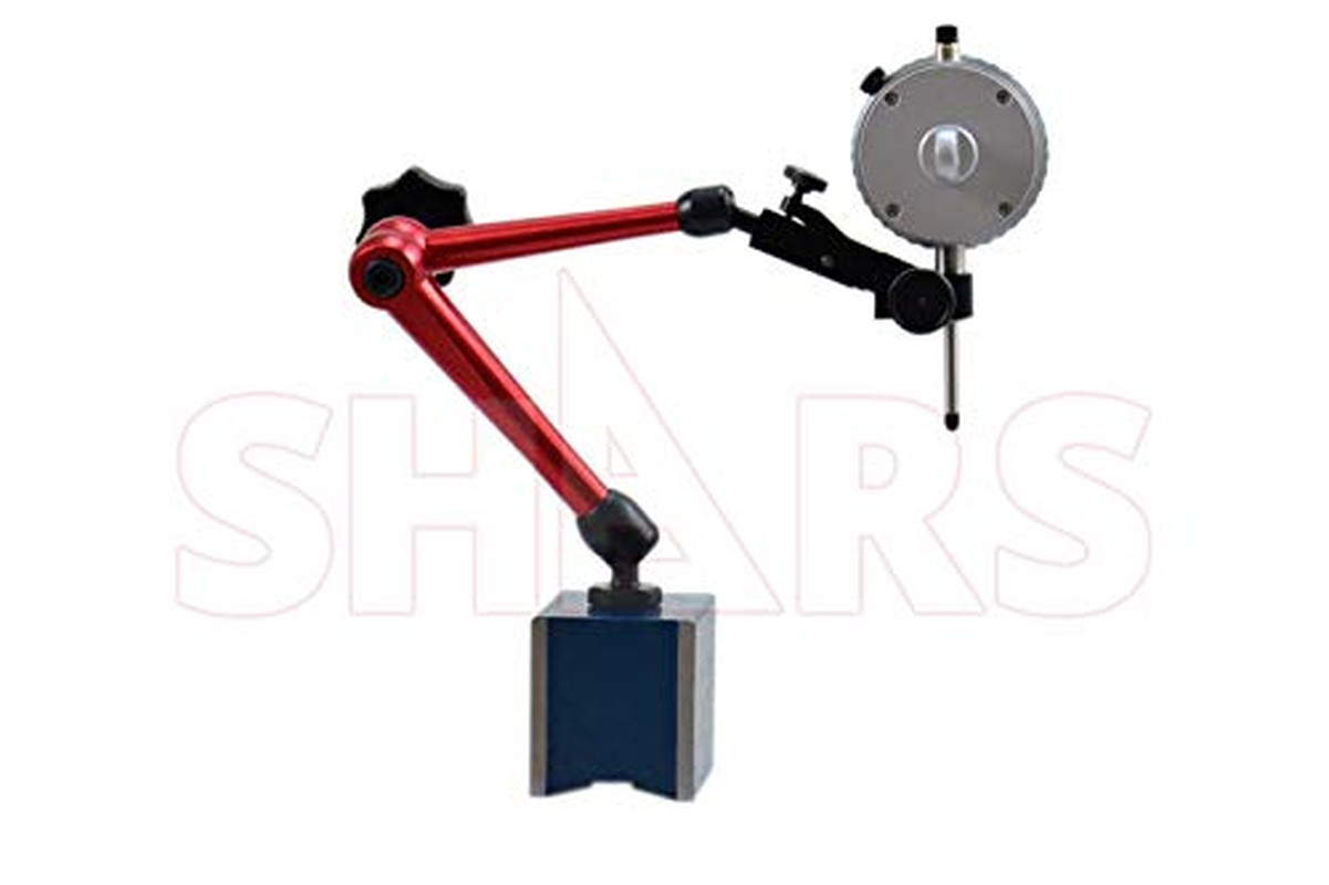 176 LBS Magnetic Base Indicator Holder with Fine Adjustment & Dial Indicator