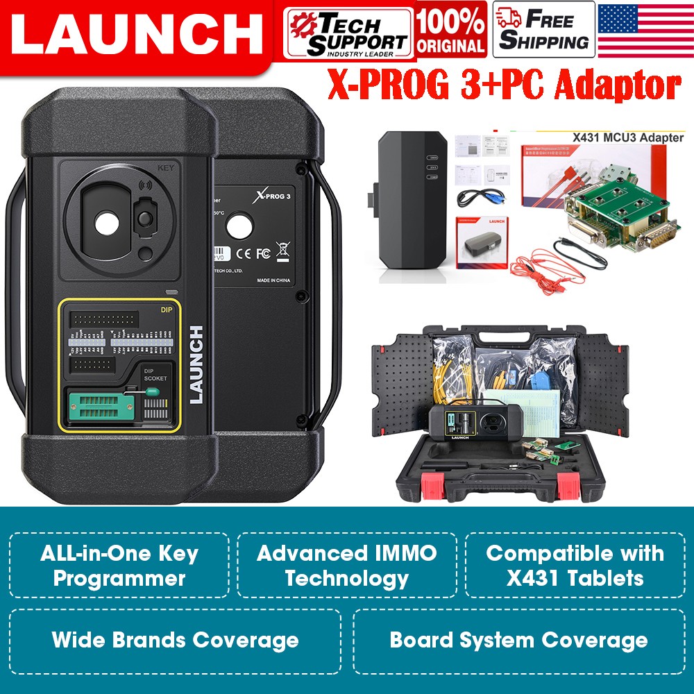 Launch X431 GIII X-PROG 3 Advanced Immo Chip Reader & MCU3 Adapter & PC Adaptor