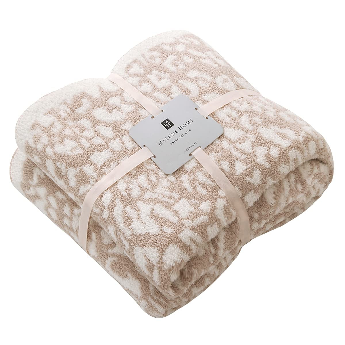 MH MYLUNE HOME Ultra Soft Leopard Throw Blanket 50x60 inches Microfiber Blank...