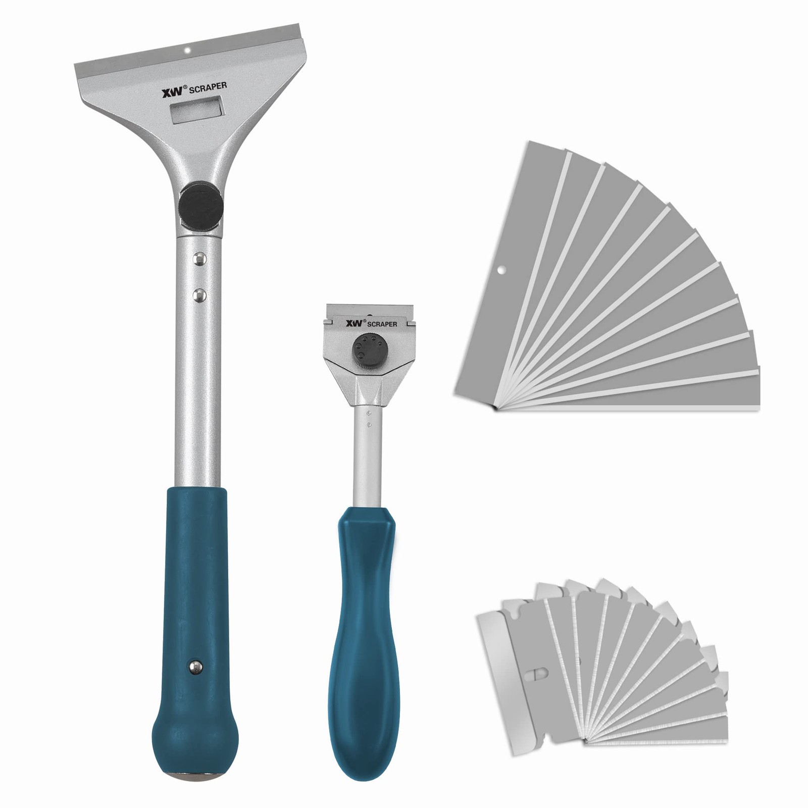 Razor Blade Paint Scraper Set, Heavy Duty Putty Knife with Quick Blade Change...