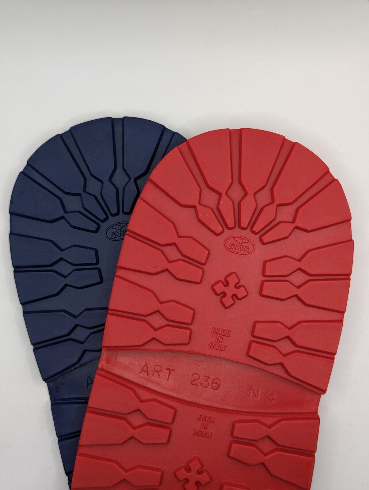 SVIG Trapper/Tank Italian Shoe Repair Heels Boots Rugged Caps S-4 (Red, Blue)