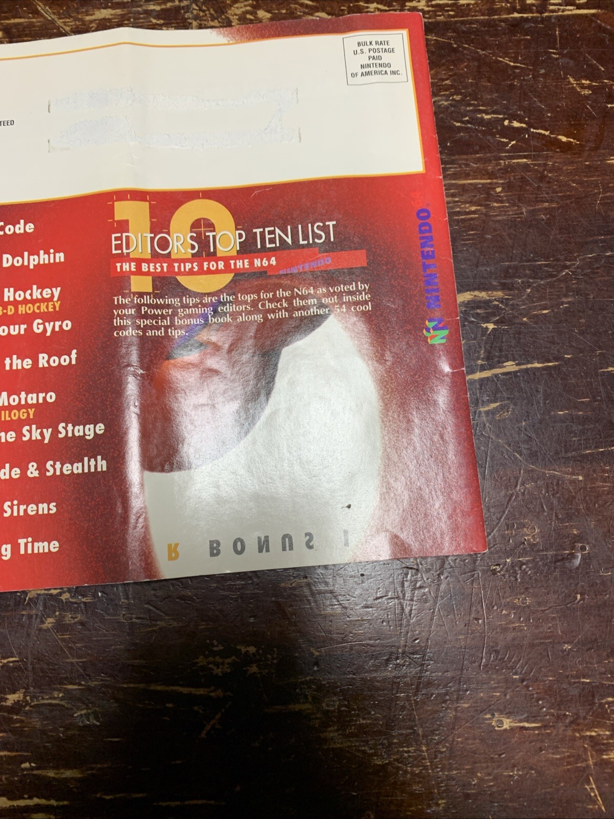 Nintendo 64 Power Tips Bonus Issue Magazine