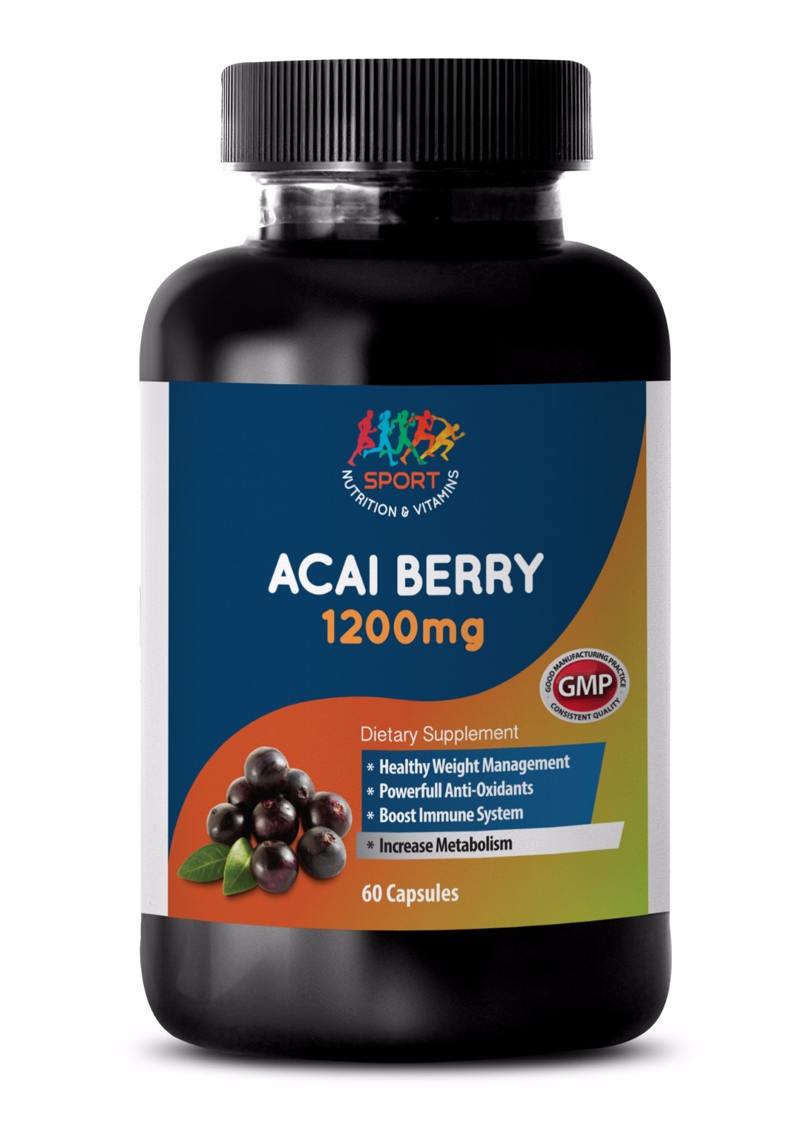 Acai Cleanse - ACAI BERRY 1200MG - Promotes Positive Health - Cleanses Body - 1B